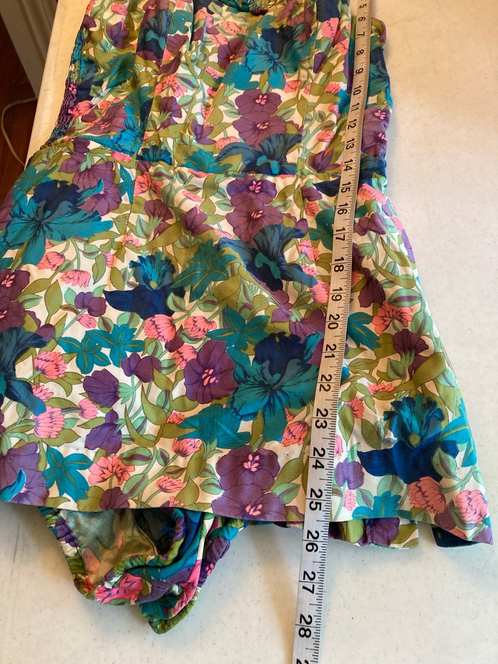 VTG Kahala Hawaii One-Piece Swim Romper in Teal & Purple - Picture 12 of 13